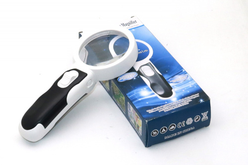 Лупа 77365B крат на ручке со светодиодной подсветкой фото 3