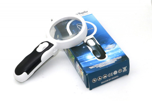 Лупа 77375B крат на ручке со светодиодной подсветкой фото 3