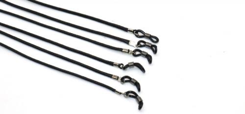 Шнурок для очков кожаный черный фото 2