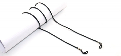 Шнурок для очков кожаный черный