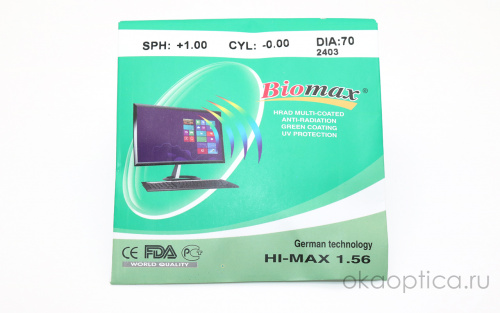 Линзы  HI-MAX 1.56  DIA:70мм  от +0.00 до +600