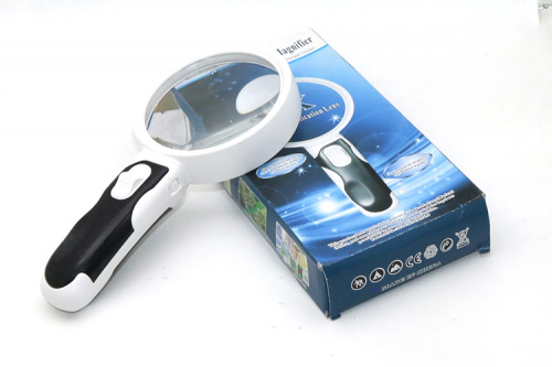 Лупа 77390B крат на ручке со светодиодной подсветкой фото 3